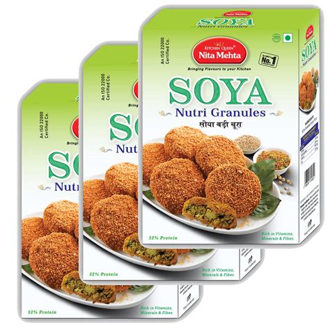 KITCHEN QUEEN NITA MEHTA Soya Granules 600g | Soya Nutri Granules ...