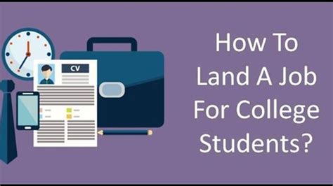 7 Tips to help you land the job | College