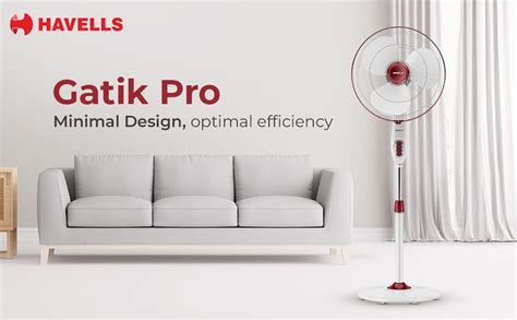 Buy Havells Gatik Pro 400mm Pedestal Fan| 120 Ribs Guard for Safety ...