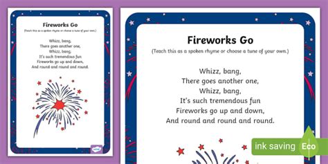 Fireworks Go Rhyme