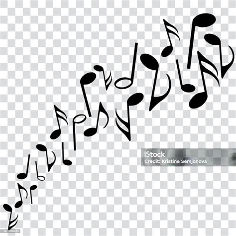 Music Notes Isolated Musical Background Vector Illustration Stock ...