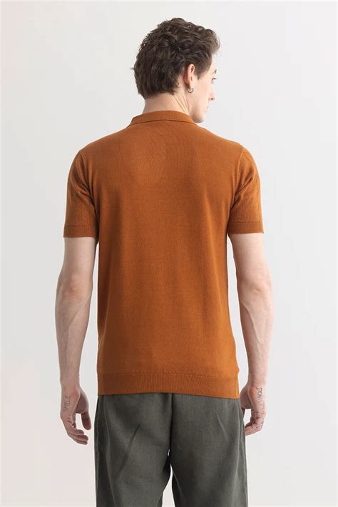 Buy Men's StitchSensei Brown Polo T-Shirt Online | Snitch – SNITCH