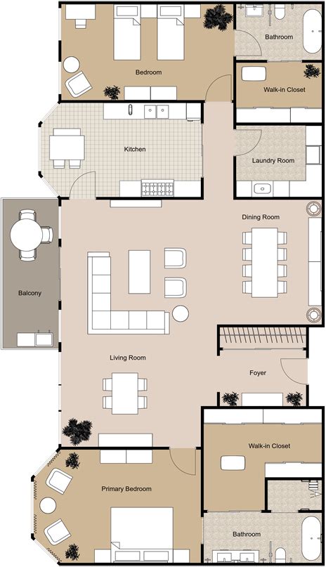 Luxury Senior Apartment Floor Plan | Apartment floor plan, House floor ...