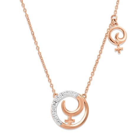 14 KT Rose Gold Hypnotiser Diamond Necklace