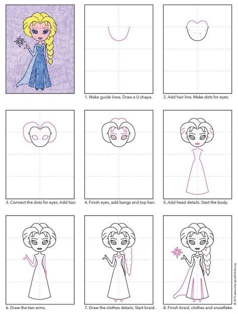 Image result for Elsa Drawing Tutorial