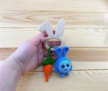Image result for Wood Bunny Rattle