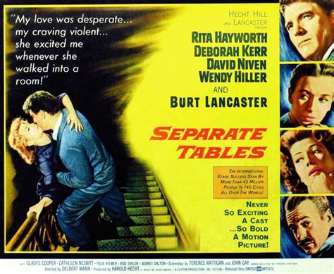 DREAMS ARE WHAT LE CINEMA IS FOR...: SEPARATE TABLES 1983