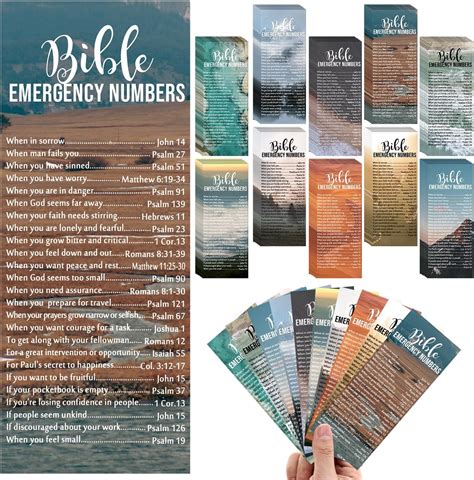 Amazon.com : Motiskyy 200 Pcs Emergency Numbers Bookmarks Gifts ...
