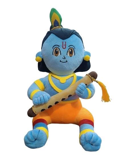 Buy RVA Soft Toys for Kids Lord Krishna with Bansuri, Kanha Ji Toys ...