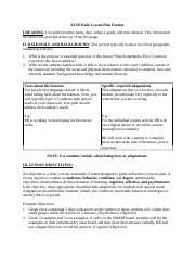 Image result for IUP Lesson Plan Example
