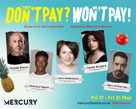 Announcing our full cast for They Don't Pay? We Won't Pay! - Mercury ...