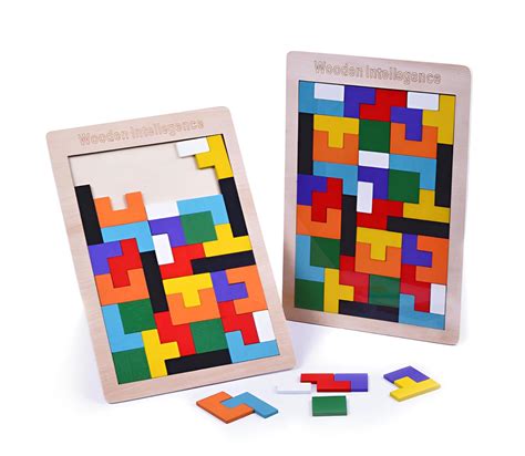 Oblivion 40 Pcs Wooden Russian Blocks Puzzles for Kids & Adults with a ...