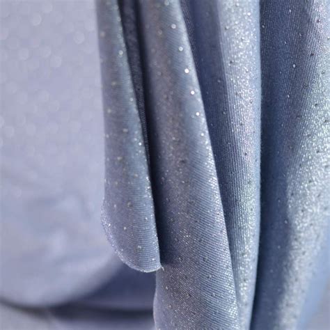 Tissu maille | lurex | bleu et argent - A&A Patrons