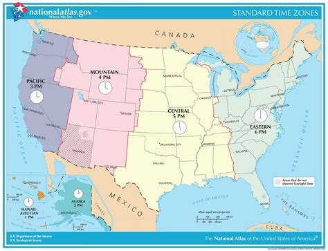 Time Zones Usa Map With Roads
