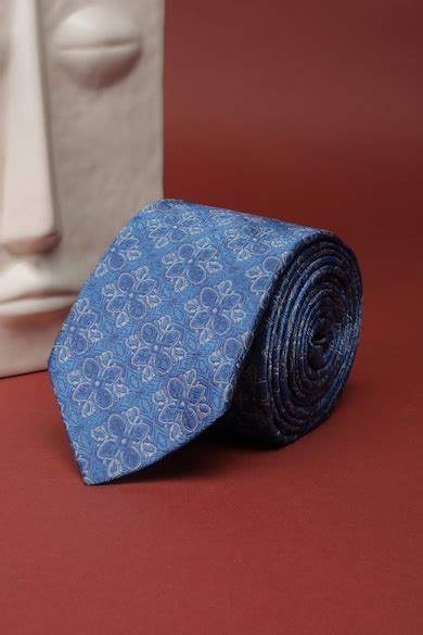 Buy Men Blue Embroidered Casual Tie Online - 40104665 | Allen Solly