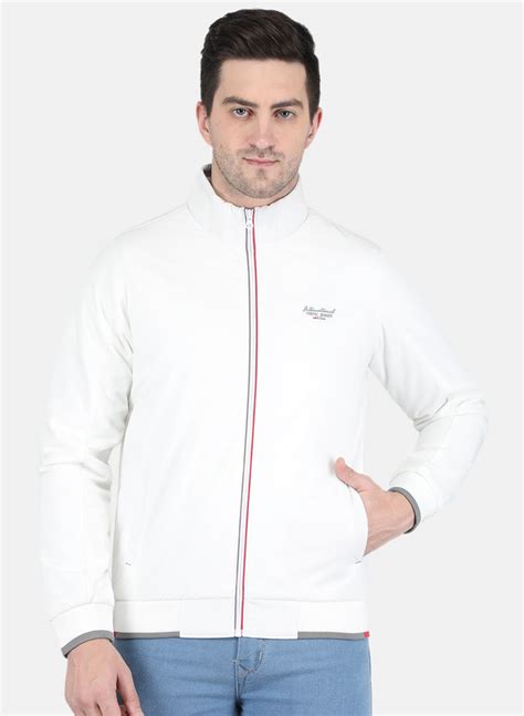 Buy Men White Solid Jacket Online in India - Monte Carlo