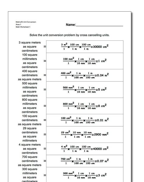 Image result for Metric Conversion Worksheet