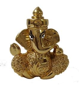 Chintamani Arts™ Gold Plated GANESH IDOL | GANESH IDOL | IDOL OF CAR ...