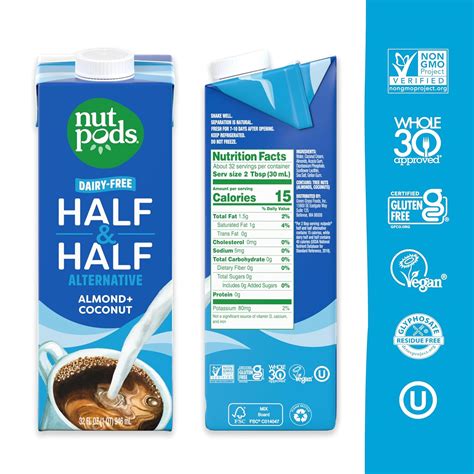 nutpods Dairy-Free Half & Half Creamer 32oz 3-Pack Plant-Based Coffee ...