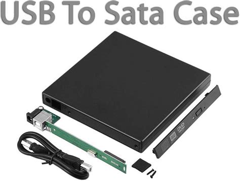 Buyyart USB 2.0 External Case Casing Dock for 12.7 mm SATA Laptop CD ...
