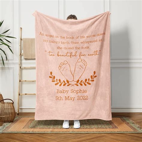 Amazon.com: Miscarriage Gift for Mothers Personalized Memorial Throw ...
