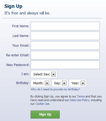 Creating a Facebook Account 的图像结果