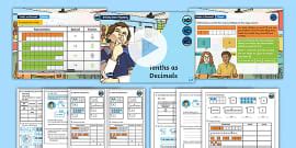 Tenths as Fractions and Decimals Worksheet (teacher made)