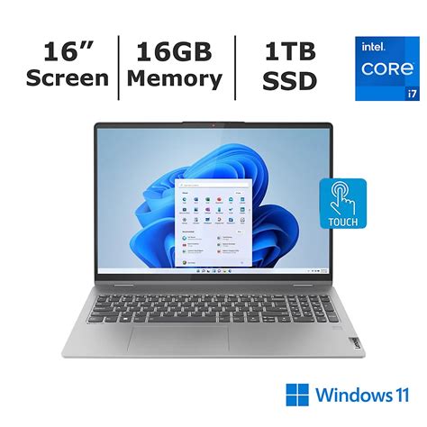 Lenovo IdeaPad Flex 5 16" WUXGA IPS Touch 2-in-1 Notebook, Intel Core ...