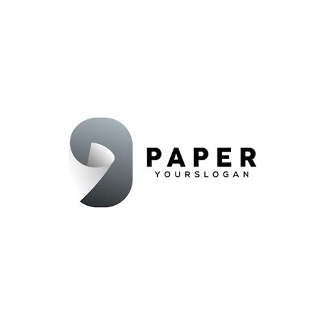 Vector colorful gradient paper logo | Premium Vector