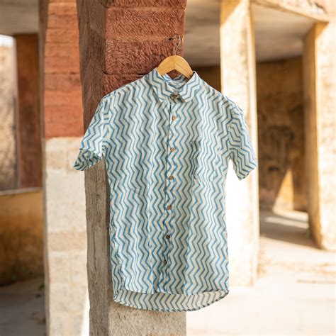 Moon Mist Sanganeri Printed Cotton Shirt – Sukoon fab