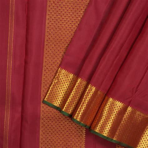 Hayagrivas Handloom Maroon Kanjivaram Ten Yards Silk Saree KBE949H1-1 ...