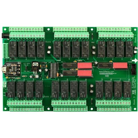 Industrial Relay Controller 24-Channel DPDT + 8-Channel ADC at MG Super ...