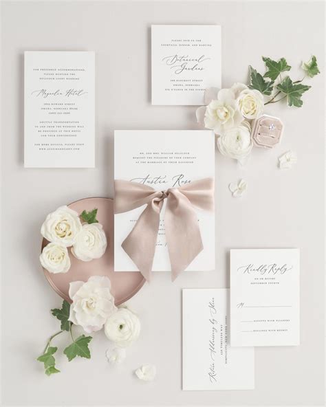 Ribbon Wedding Invitations | Shine Wedding Invitations
