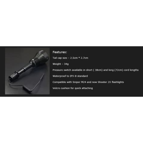 Maxtoch RS1 Remote Pressure Switch for Maxtoch 2X, M24 Flashlights ...