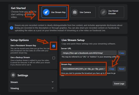 Image result for Facebook Live Stream Key