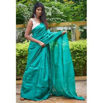 Green Tussar Plain - | Indian Business Portal