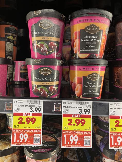 Kroger Ice Cream and Sandiwches and Private Selection Ice Cream as low ...
