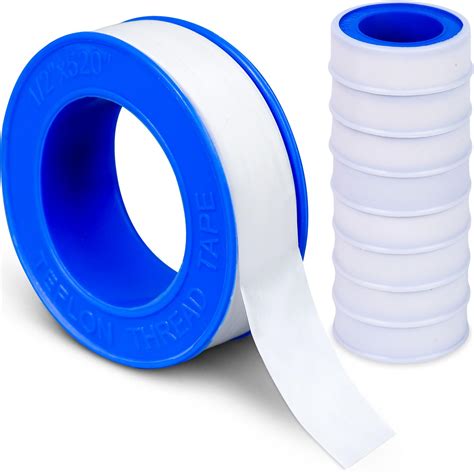 Buy Holifeos Teflon Tape, 8 Rolls PTFE Plumbers Tape for Shower Head 1/2 Inch(W) X 520 Inches(L ...