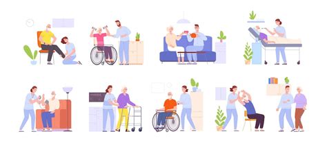 Caregivers of elderly family caregiver nurse professional social worker ...