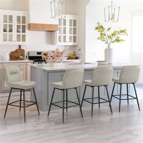 Amazon.com: Forsalund Counter Height Bar Stools, 24'' Grey Bar Stools ...