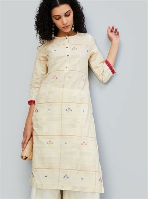 Buy Women Striped Straight Kurta Online at just Rs. 599.0 ...