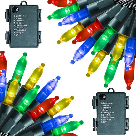 TW SHINE Battery Operated Christmas Lights, 2 Pack Total 100 LED 32 FT ...