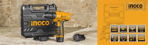 INGCO 12V Cordless Drill, 15+1 Torque Setting | 20NM | 2-Speed Gear | 0 ...