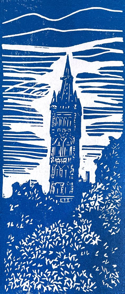 Allan Richardson, Glasgow University Tower, 2023 | shop.glasgowprintstudio.co.uk