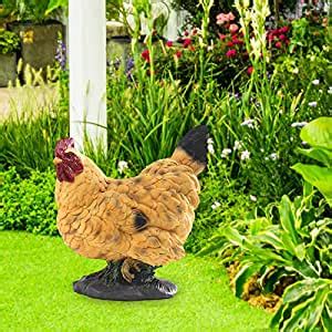 Buy Simulation Garden Statue Chick Sculpture Animal Figurines for Patio ...