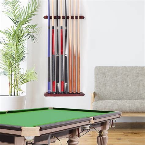 GSE Games & Sports Expert 2-Piece Billiard Pool Cue Stick Wall Mounted ...