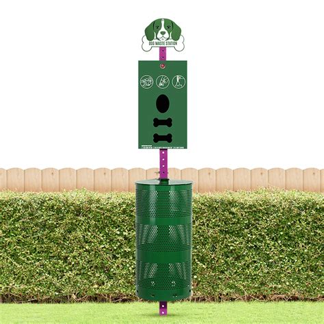 flybold Dog Waste Station Outdoor - Pet Waste Station with Poop Bag ...