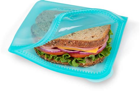 Amazon.com: ProKeeper Dual-Zipper 100% Silicone Sandwich Bag, Clear ...