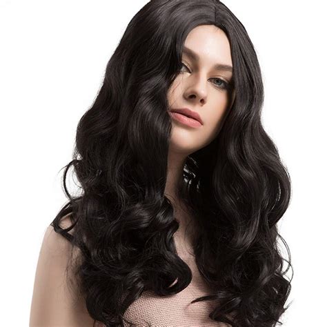 AutumnFall_Wig Black: Autumnfall Women'S Wigs Centre Parting Long ...