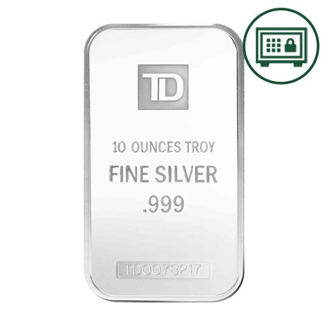 Image of 10 oz TD Silver Bar - Secure Storage